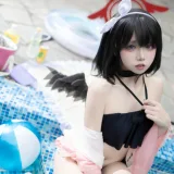 纸悦Etsu_ko《蔚蓝档案 水真白》主题写真：28张全套美图