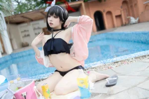 纸悦Etsu_ko《蔚蓝档案 水真白》主题写真：28张全套美图