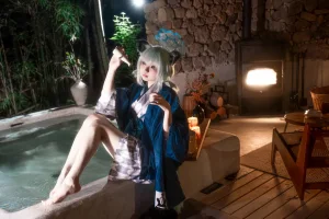 纸悦Etsu_ko《蔚蓝档案 时雨温泉》主题写真：63张全套美图