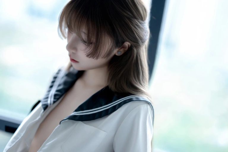 纸悦Etsu_ko《浴缸JK》主题写真：16张全套美图