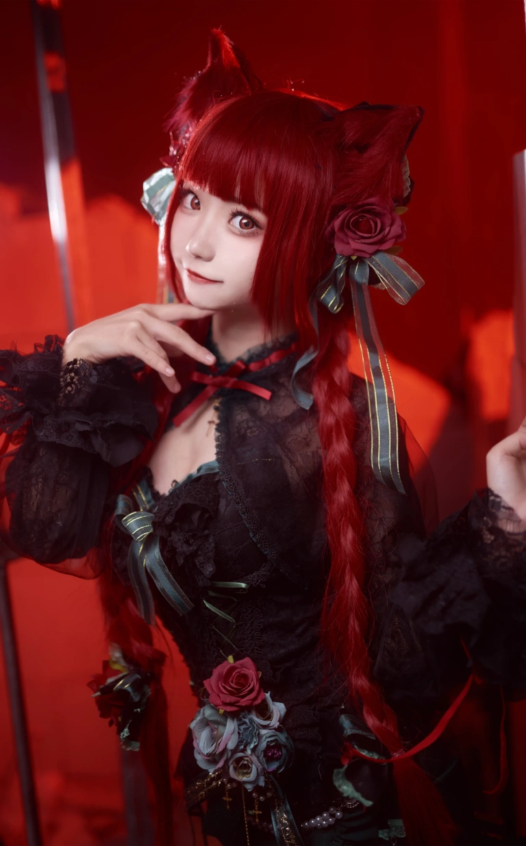 花柒Hana《火焰猫燐》主题写真：10张全套美图