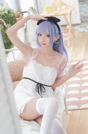 花柒Hana《独角兽清凉阅读时光》主题写真：20张全套美图