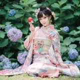 花柒Hana《绣球花和服》主题写真：18张全套美图