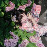 花柒Hana《绣球花和服》主题写真：18张全套美图