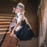 花柒Hana《星雨咲夜女仆》主题写真：9张全套美图