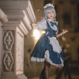 花柒Hana《星雨咲夜女仆》主题写真：9张全套美图
