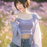 花柒Hana《马鞭草》主题写真：15张全套美图