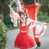 花柒Hana《森森仙短款灵梦》主题写真：15张全套美图