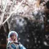 花柒Hana《星雨幽幽子》主题写真：9张全套美图
