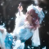 花柒Hana《星雨幽幽子》主题写真：9张全套美图