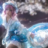 花柒Hana《星雨幽幽子》主题写真：9张全套美图