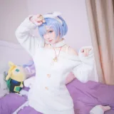 花柒Hana《蕾姆绵羊》主题写真：9张全套美图
