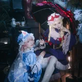 花柒Hana&肃雨雨雨《八云紫+西行寺幽幽子》主题写真：16张全套美图