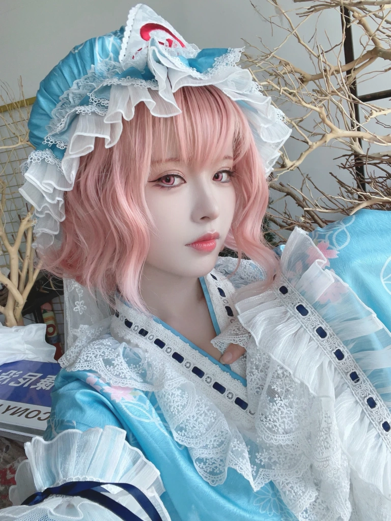 花柒Hana&肃雨雨雨《八云紫+西行寺幽幽子》主题写真：16张全套美图