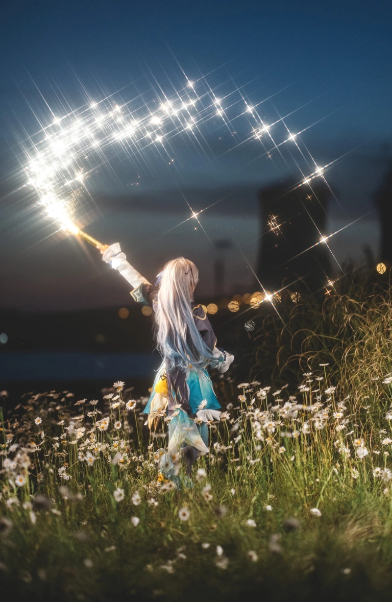 花柒Hana《崩坏 星穹铁道 流萤》主题写真：18张全套美图