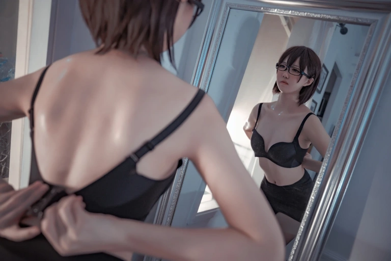 阿薰kaOri《黑丝OL》主题写真：45张全套美图