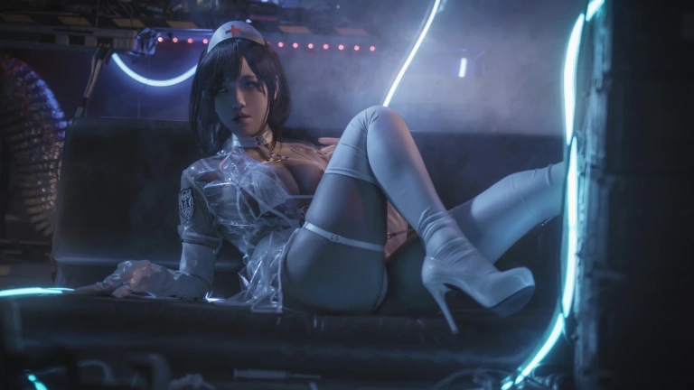 阿薰kaOri《黑暗王朝透明护士》主题写真：24张全套美图