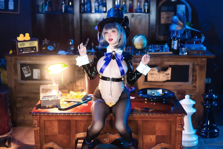 阿薰kaOri《七夕特别篇 柴郡魔术师》主题写真：96张全套美图，含13个视频