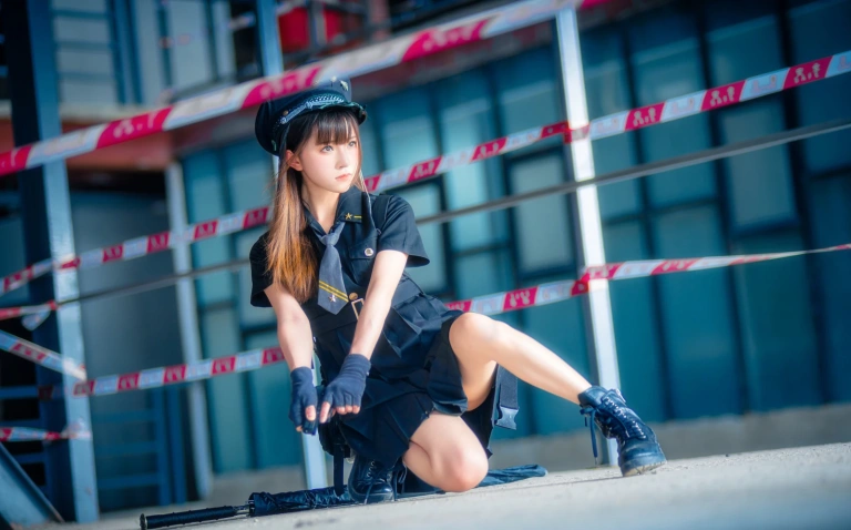 Kitaro_绮太郎《警 制服》主题写真：14张全套美图