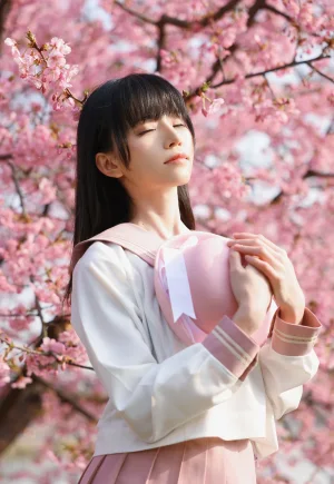 Kitaro_绮太郎《樱花》主题写真：18张全套美图