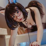 Kokuhui(yuuhui玉汇)《猫猫头黑裙子》主题写真：10张全套美图