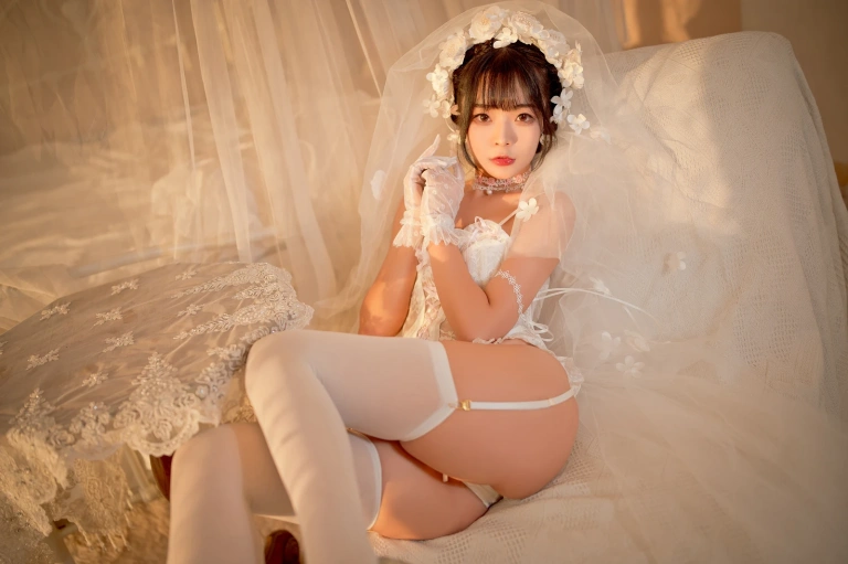Kokuhui(yuuhui玉汇)《纯白花嫁》主题写真：60张全套美图