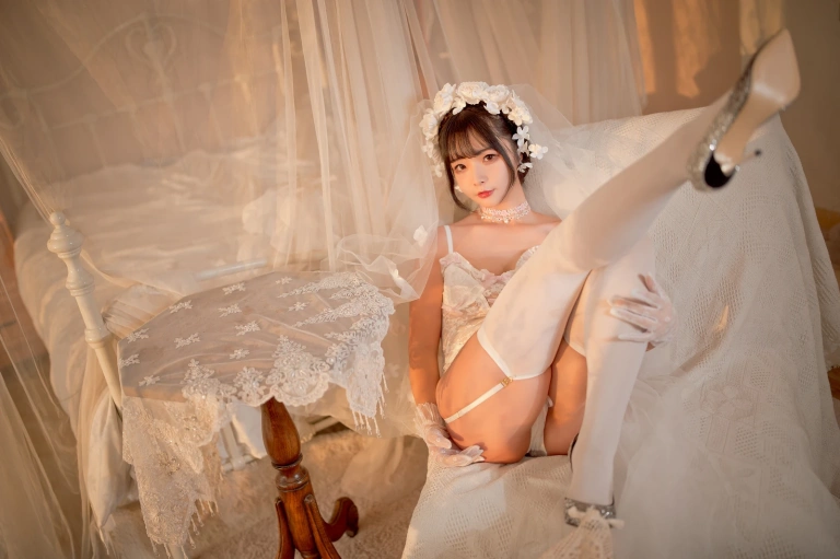 Kokuhui(yuuhui玉汇)《纯白花嫁》主题写真：60张全套美图