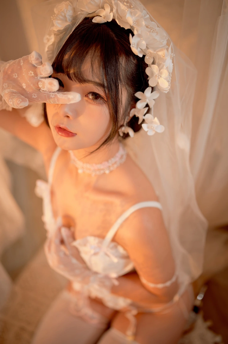 Kokuhui(yuuhui玉汇)《纯白花嫁》主题写真：60张全套美图