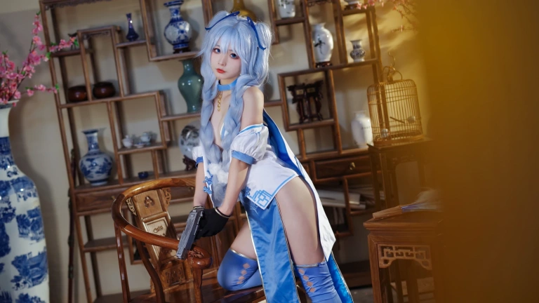Kokuhui(yuuhui玉汇)《PA15 翠雀媚》主题写真：31张全套美图