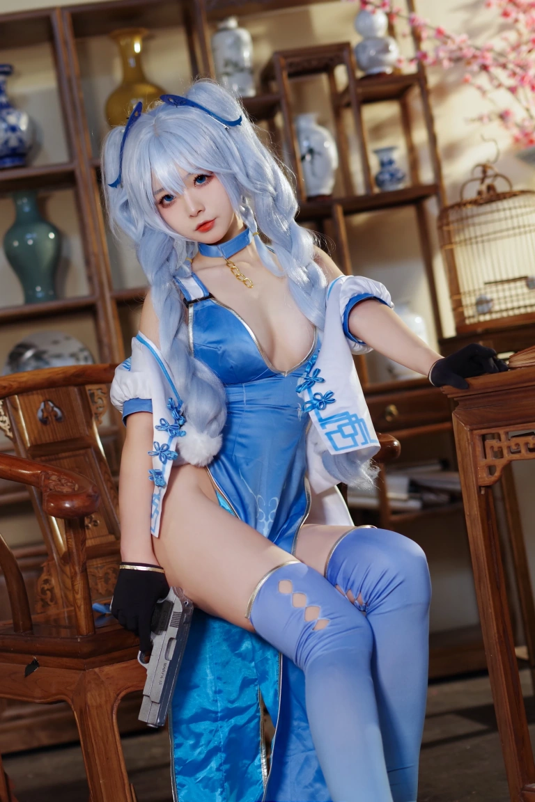 Kokuhui(yuuhui玉汇)《PA15 翠雀媚》主题写真：31张全套美图