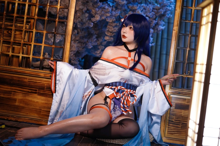 Kokuhui(yuuhui玉汇)《真子 和服抹油》主题写真：82张全套美图
