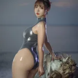 Kokuhui(yuuhui玉汇)《2024年4月 Leohex油光泳装》主题写真：20张全套美图