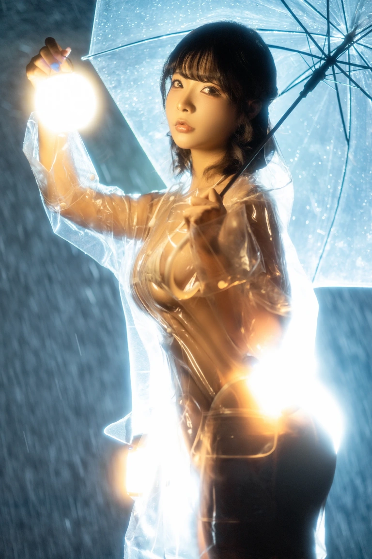 Kokuhui(yuuhui玉汇)《雨夜独舞》主题写真：100张全套美图