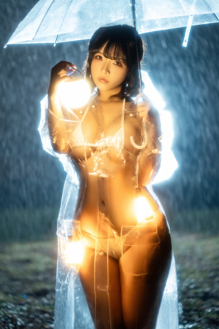 Kokuhui(yuuhui玉汇)《雨夜独舞》主题写真：100张全套美图