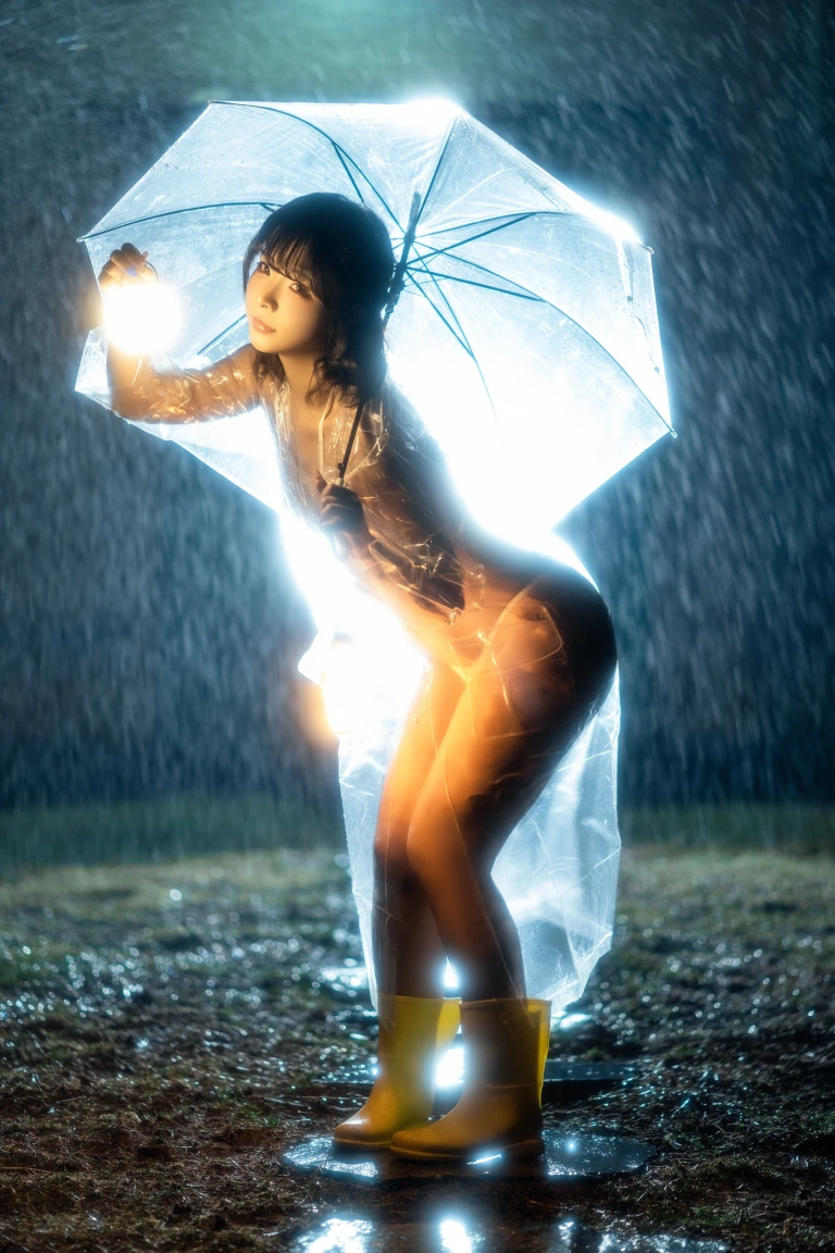 Kokuhui(yuuhui玉汇)《雨夜独舞》主题写真：100张全套美图