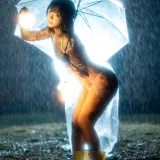 Kokuhui(yuuhui玉汇)《雨夜独舞》主题写真：100张全套美图