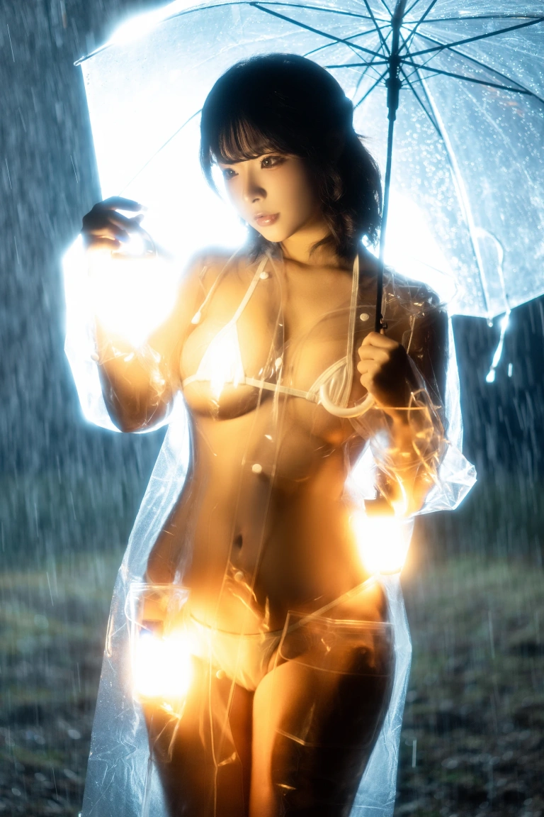 Kokuhui(yuuhui玉汇)《雨夜独舞》主题写真：100张全套美图
