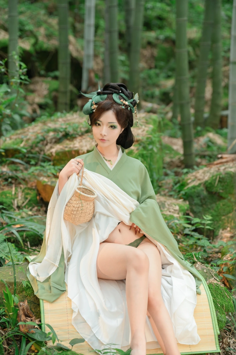 Kokuhui(yuuhui玉汇)《端午特辑 粽叶仙》主题写真：120张全套美图，含2个视频