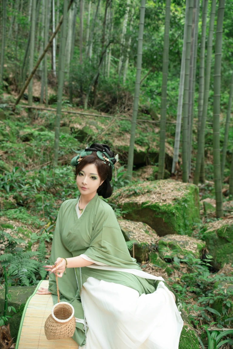 Kokuhui(yuuhui玉汇)《端午特辑 粽叶仙》主题写真：120张全套美图，含2个视频