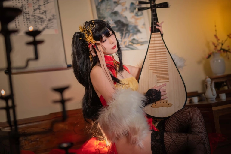 Kokuhui(yuuhui玉汇)《碧蓝航线 大凤旗袍》主题写真：23张全套美图