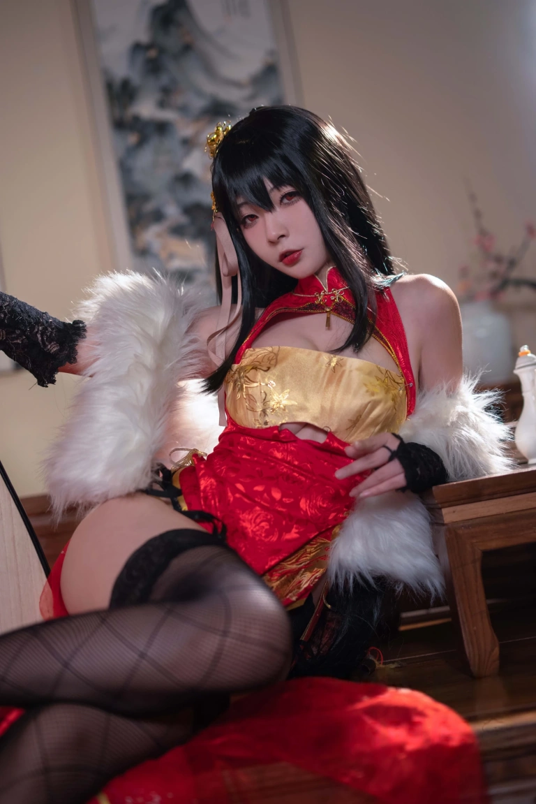 Kokuhui(yuuhui玉汇)《碧蓝航线 大凤旗袍》主题写真：23张全套美图