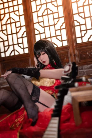 Kokuhui(yuuhui玉汇)《碧蓝航线 大凤旗袍》主题写真：23张全套美图