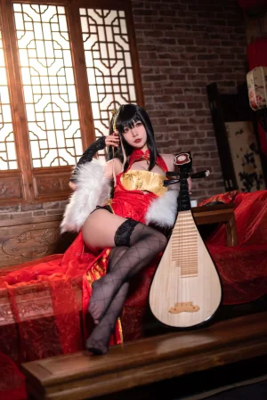 Kokuhui(yuuhui玉汇)《碧蓝航线 大凤旗袍》主题写真：23张全套美图