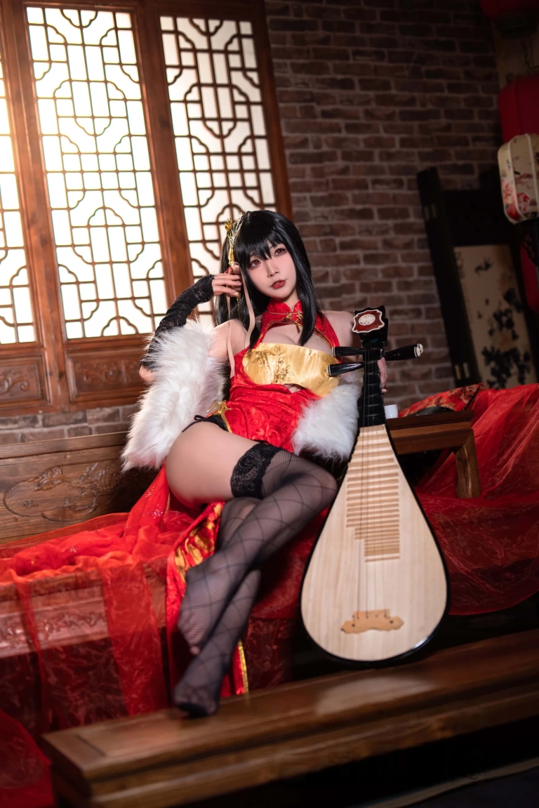Kokuhui(yuuhui玉汇)《碧蓝航线 大凤旗袍》主题写真：23张全套美图