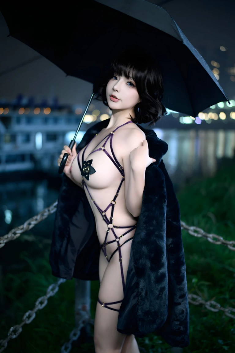 Kokuhui(yuuhui玉汇)《夜游轮渡》主题写真：118张全套美图，含2个视频