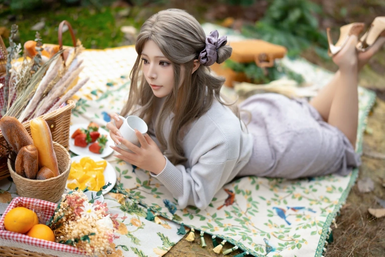 Kokuhui(yuuhui玉汇)《2025年5月Patreon奖励 太太的春游计划》主题写真：131张全套美图
