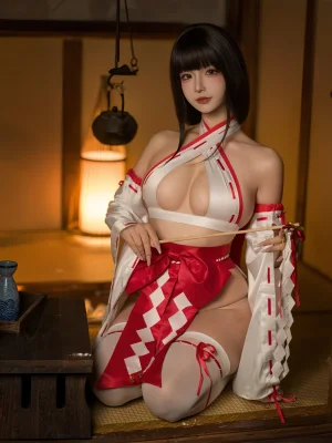 Kokuhui(yuuhui玉汇)《神乐巫女の试炼》主题写真：138张全套美图，含3个视频