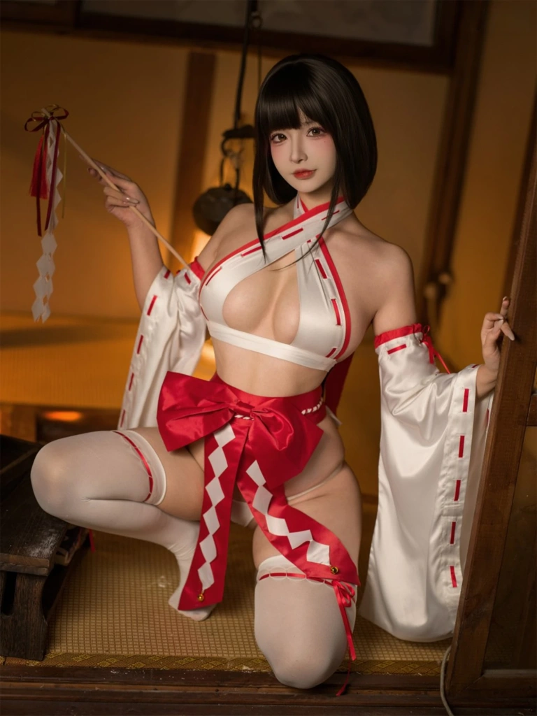 Kokuhui(yuuhui玉汇)《神乐巫女の试炼》主题写真：138张全套美图，含3个视频
