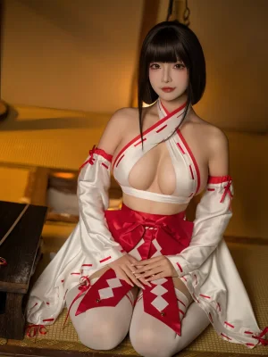 Kokuhui(yuuhui玉汇)《神乐巫女の试炼》主题写真：138张全套美图，含3个视频