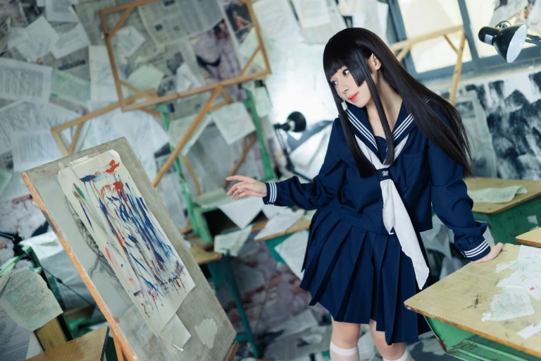 胡桃Kurumi《胡桃 NO.023 – 反差学妹》主题写真：132张全套美图